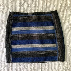 H&M black & blue mini skirt size 6